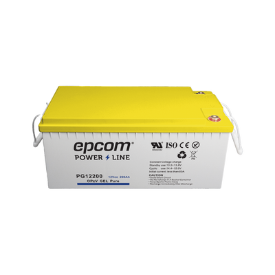 Batería de GEL PURO PG12200 de 12V 200Ah para almacenamiento de energía solar