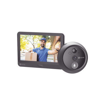 Videoportero con mirilla inteligente y pantalla, con conexión Wi-Fi, ideal para seguridad en casa