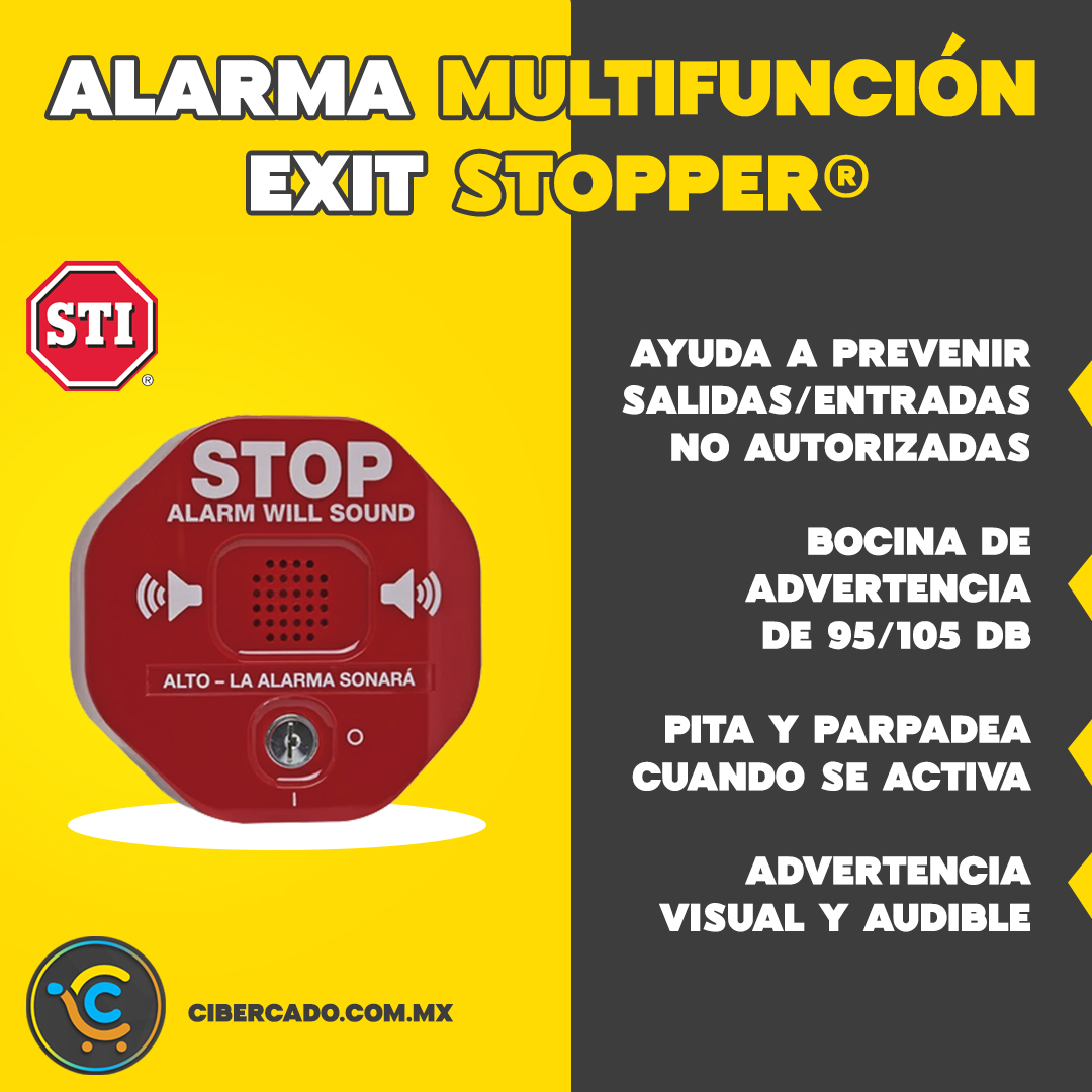 Alarma multifunción Exit Stopper® para una puerta 